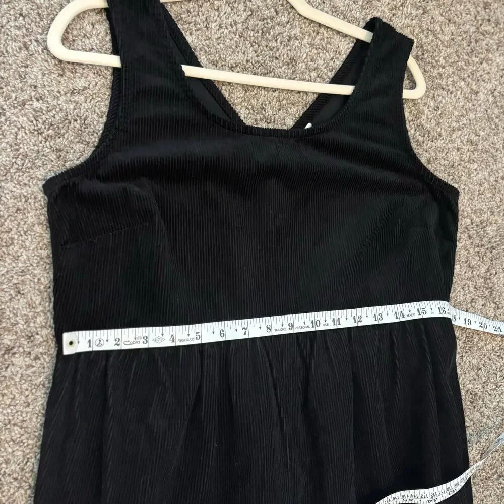 Lucy & Yak Black Corduroy Pinafore Jumpsuit - Picture 11 of 16
